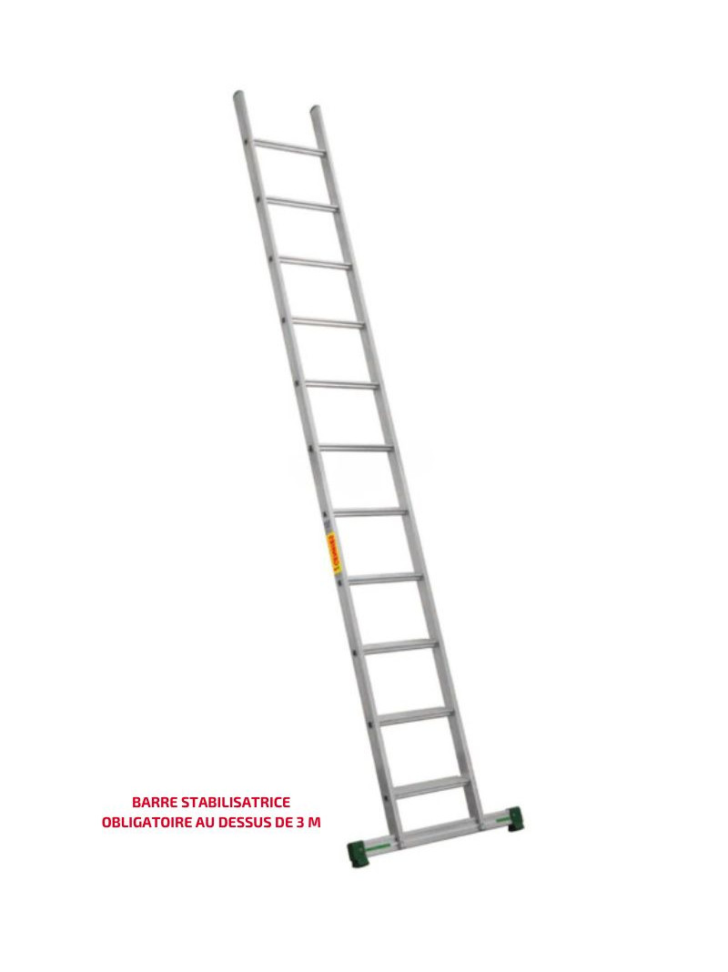 Échelle de meunier aluminium Prima avec barre stabilisatrice – 68° – sans crochet
