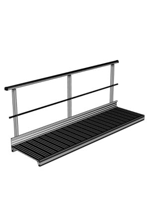 Passerelle aluminium montée...