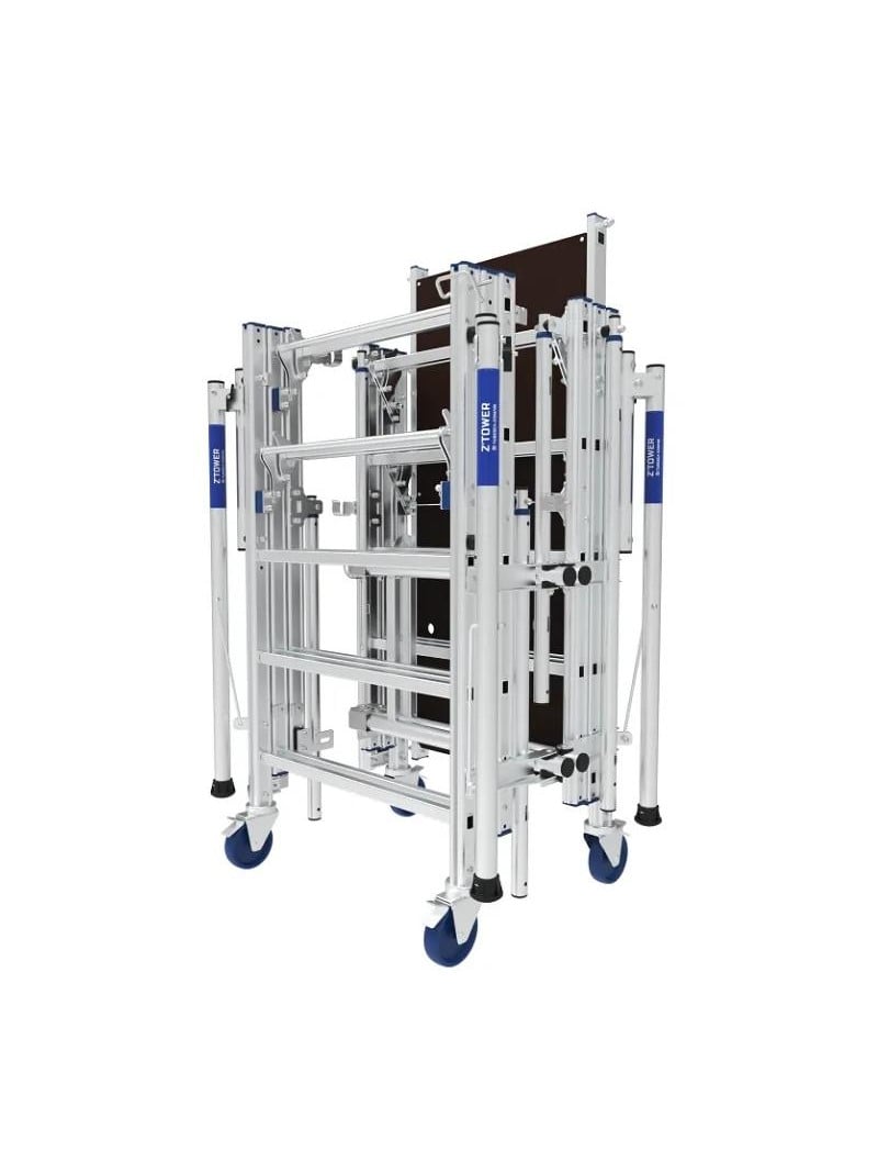 Échafaudage Roulant Aluminium Télescopique Z'Tower replié