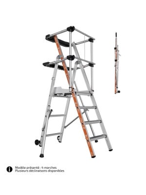Plate-forme de Chantier Fixe en Aluminium Raptor GC Lisses sur fond blanc