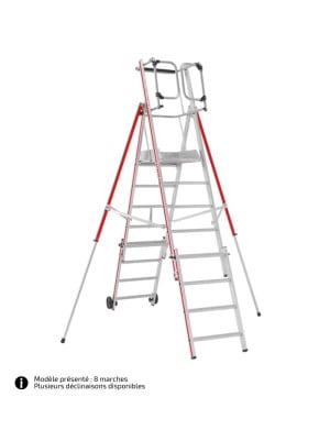 Plate-forme de Chantier Télescopique en Aluminium Protect sur fond blanc