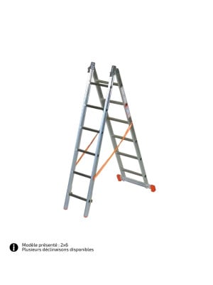 Échelle Transformable 2 Plans Aluminium Génia 6 échelons