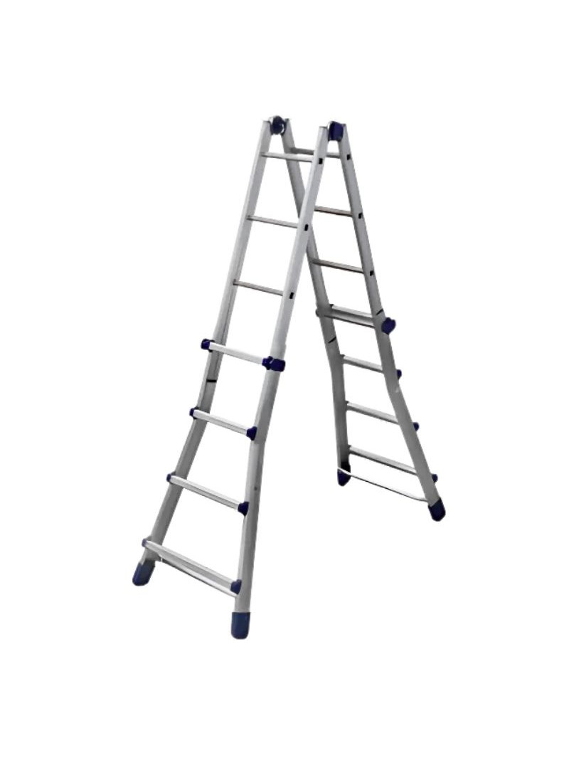 Échelle Aluminium Multipostions Télescopique 4x4 échelons