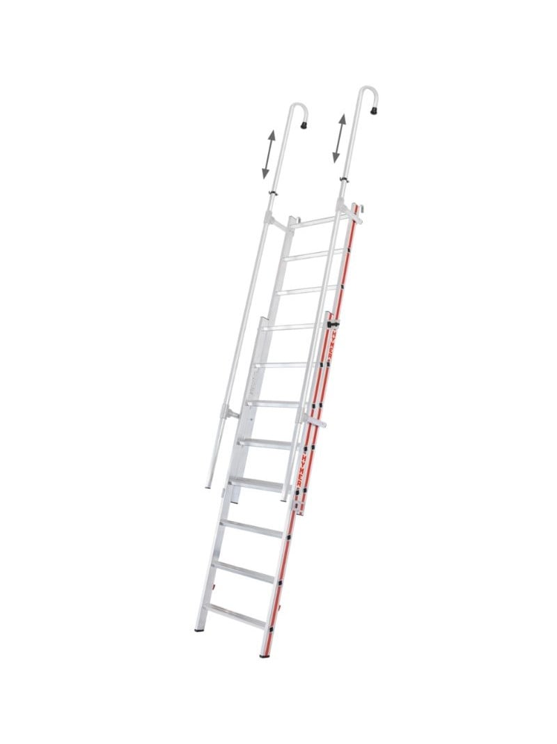 Échelle Meunière Télescopique à Rampes 2×8