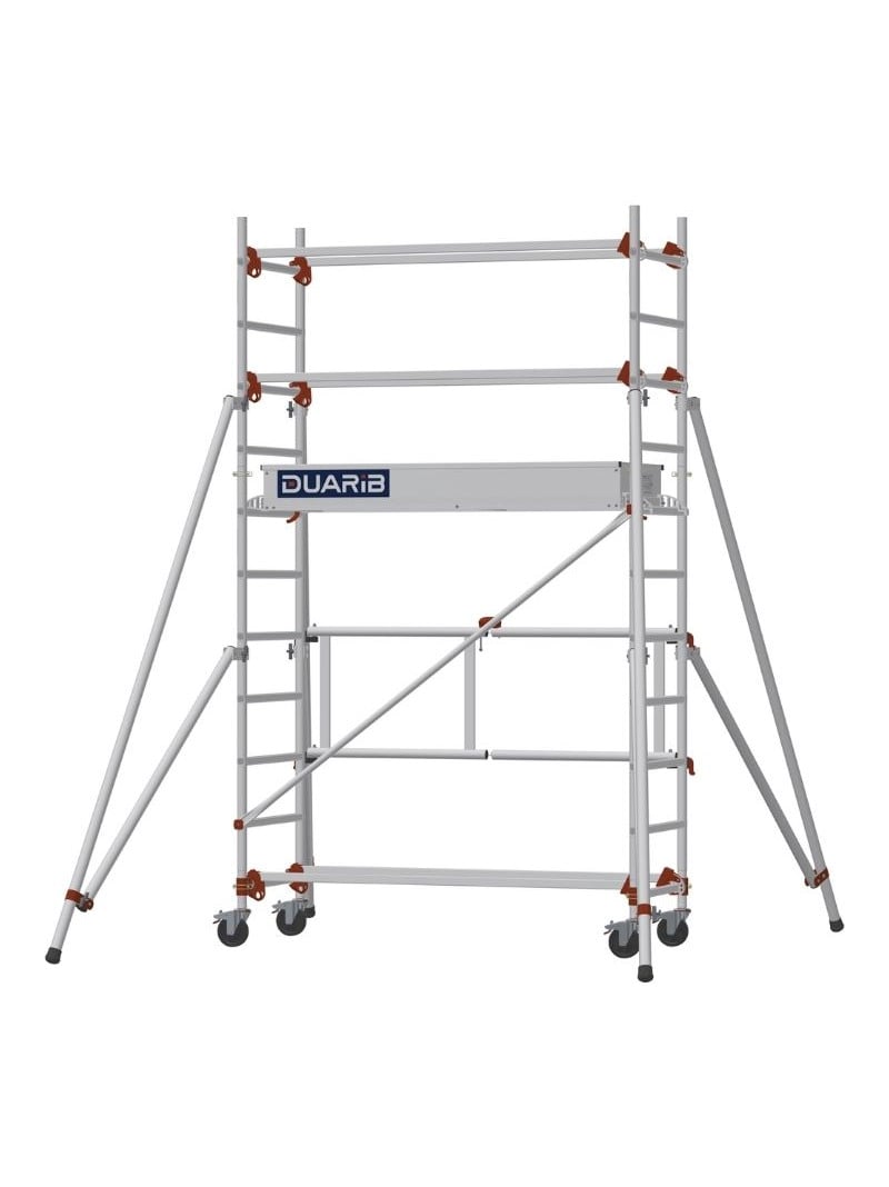 Échafaudage roulant aluminium – Altitude 165 – Compact & pliant – Hauteur plateau 1,80m