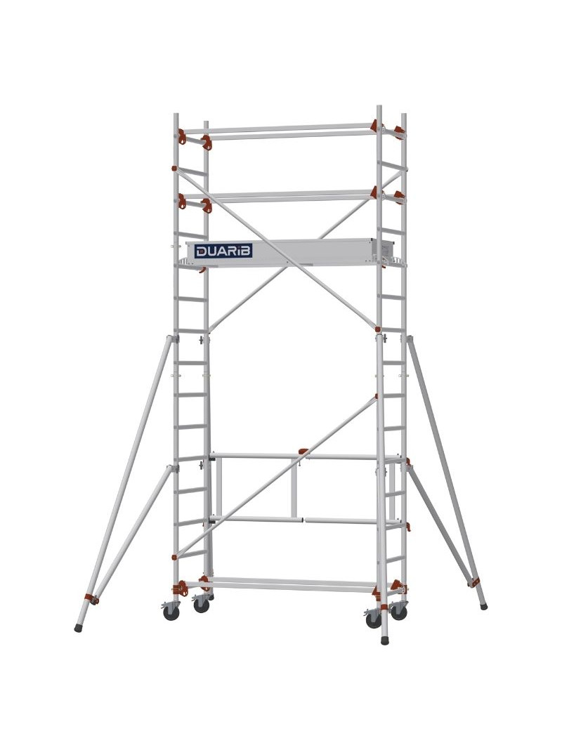 Échafaudage roulant aluminium – Altitude 165 – Compact & pliant – Hauteur plateau 2,80m