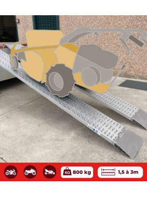 Paire de rampes de chargement M030 (largeur 32cm) - jusqu'à 800kg - Mise en situation