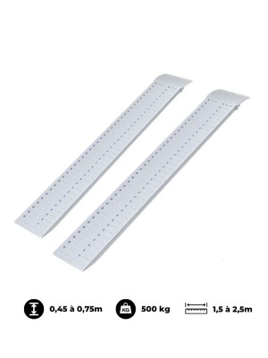 Rampes de Chargement Aluminium Légères HS (paire) - Sur fond blanc