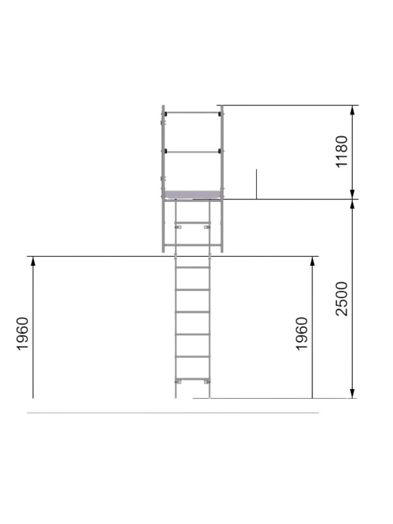 Plan- 2,5 m - Échelle à crinoline