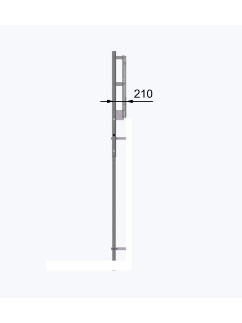 Écartement au mur 210mm- 2,5 m - Échelle à crinoline