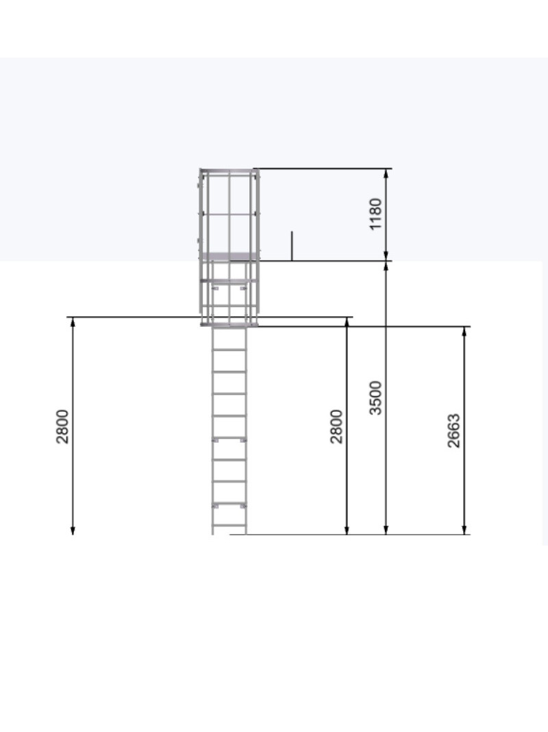 Plan- 3,5 m - Échelle à crinoline