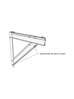 Console Fixation Aluminium pour escalier