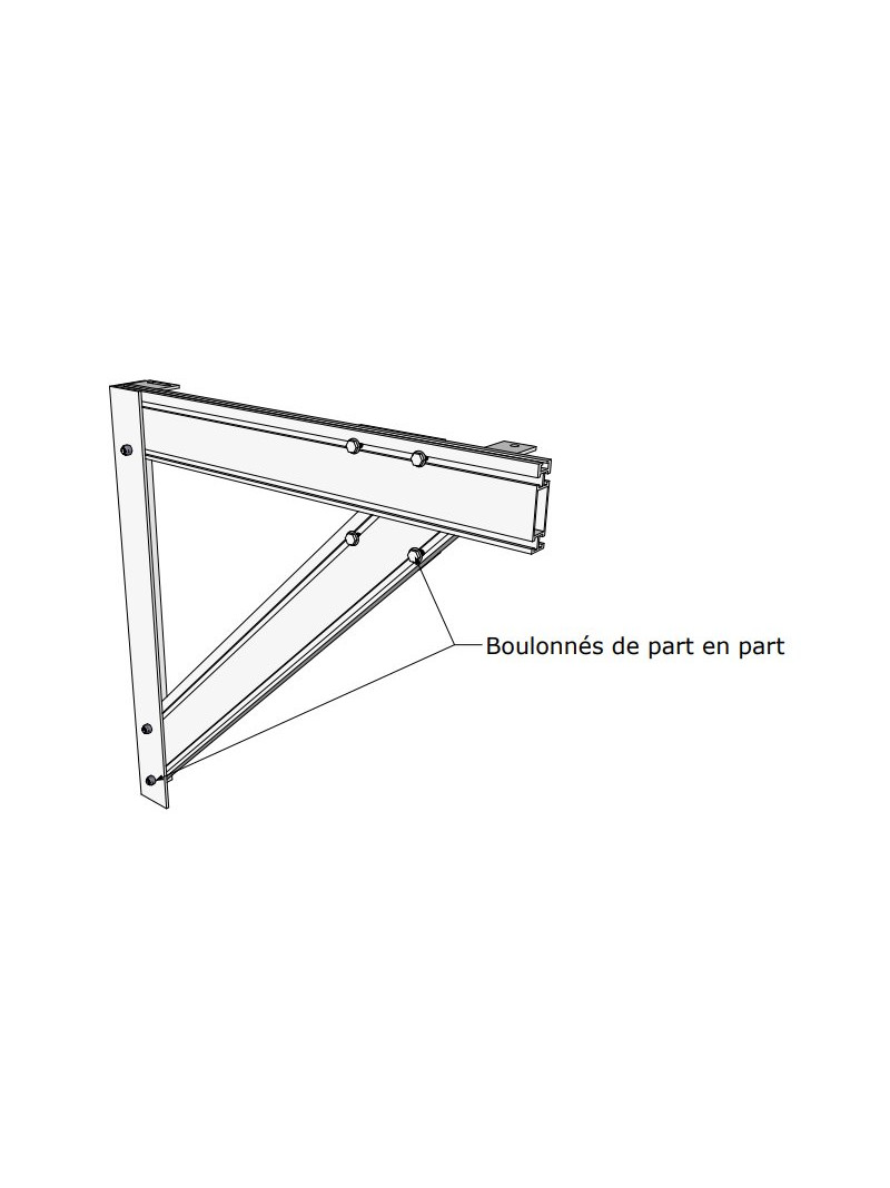 Console Fixation Aluminium pour escalier