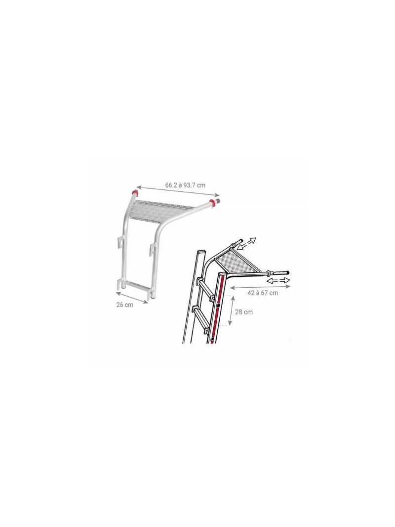 réglage de l'écarteur de façade télescopique