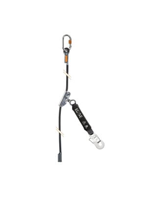 Antichute mobile sur support d'assurage flexible - sur fond blanc