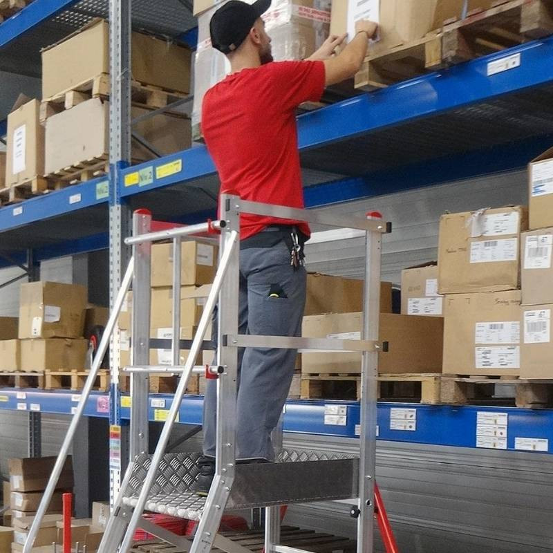 Escabeaux roulants : Utilisation intensive - Hauteur plateforme 2 à 3 m
