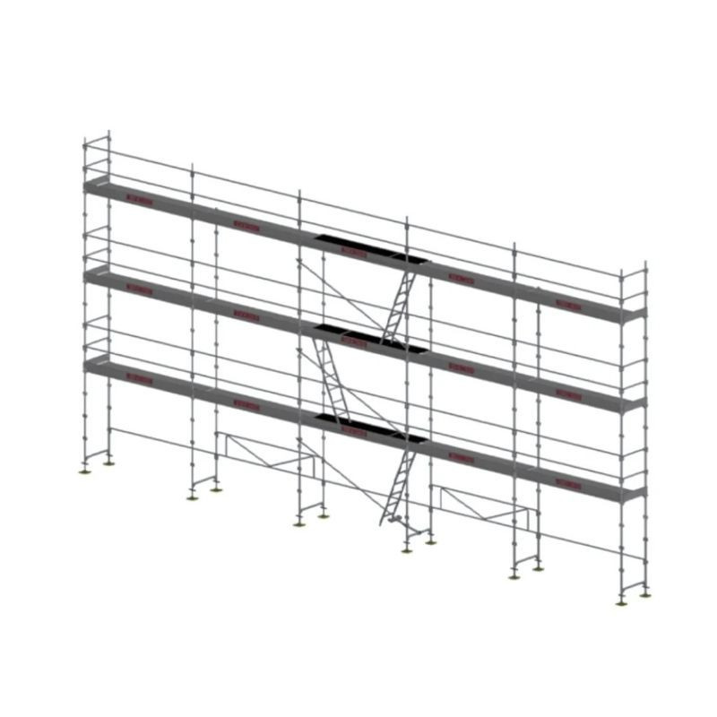 Échafaudage de façade : Hauteur de plateau 6 m - Longueur 15 m